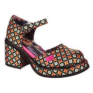 Irregular Choice Vrouwen Night Fever Oxford, Oranje Paars, 43 EU