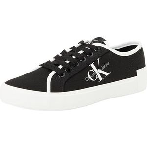 Calvin Klein Jeans Dames Skater gevulcaniseerde lage CS ML MR Sneaker, zwart/helder wit, 7 UK, Zwart Helder Wit, 40 EU