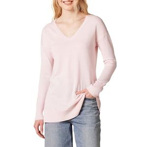 Amazon Essentials Women's Lichtgewicht tuniektrui met lange mouwen en V-hals (verkrijgbaar in grote maten), Lichtroze, XL