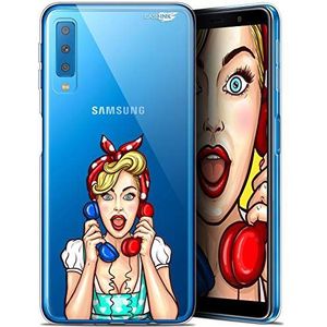 Beschermhoes voor 6 inch Samsung Galaxy A7 2018, ultradun, motief: Calling Girl