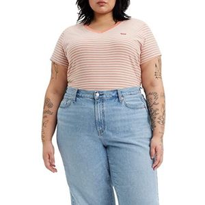 Levi's dames Plus Size V-Neck Tee, Indigo Stripe Terra Cotta, 1XL