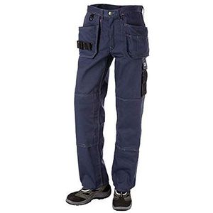 J.A.K. 920452128, serie 9204, 65% polyester/35% katoen broek met hangzakken, petrol/zwart, maat 70 R (50/32) maat