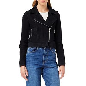 Oakwood Zulina Leren damesjack, Marineblauw, S