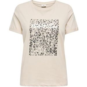 Jdy Kitty S/S Print Top JRS, wit (whitecap gray), L