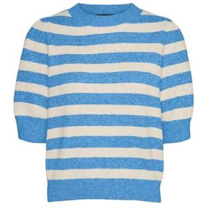 VMDOFFY GA NOOS 2/4 O-Neck Pullover, Azuurblauw/strepen: berk, XS