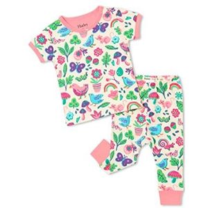 Hatley Baby Meisjes Biologisch Katoen Pyjama Set Peuter Onderbroek, Regenboog Park, 6-9 Maanden