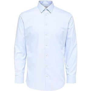 SELECTED HOMME BLACK Heren Slhslimethan Shirt Ls Classic B Noos Shirt, lichtblauw, XL