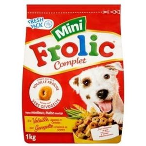 Frolic Mini - Compleet droogvoer met gevogelte voor kleine honden – 6 zakken van 1 kg
