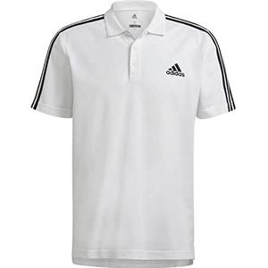 adidas Essentials Piqué poloshirt voor volwassenen, met geborduurd klein logo, 3 strepen, korte mouwen, 1 stuk