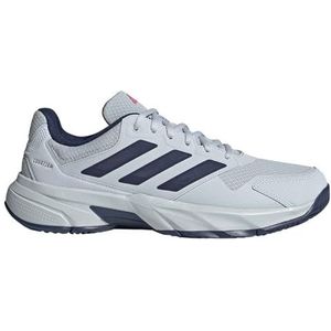 adidas Heren Courtjam Control 3 Tennisschoenen Non Football Low, Halo Blauw Donkerblauw Team Shock Roze 2, 47 1/3 EU