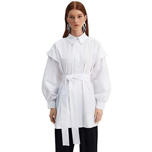 Trendyol Overhemd - Wit - Regular fit, Wit,40, Wit, 66