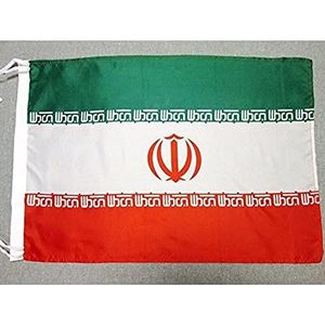 Iran Vlag 45x30 cm - Iraanse - Perzische vlaggen 30 x 45 cm - Banier 18x12 in licht polyester - AZ FLAG