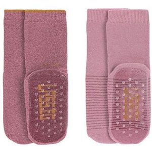 Lässig 1532002961-27 Unisex anti-slip sokken voor kinderen, roze (rosewood), 27/30 EU
