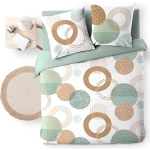 douceur d'intérieur, 3-delige set (240 x 220 cm) Lunabella wit, 100% katoen