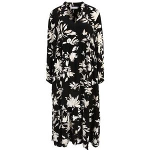 gs1 data protected company 4064556000002 dames auburn jurk, Zwarte Bloem Aop, 36