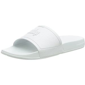 Fitflop Dames iQUSHION Slides platte sandaal, zeeschuim blauw, 9 UK, Zeeschuim Blauw, 43 EU