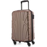 Suitline handbagage harde koffer, cabinekoffer, TSA, 55 cm, ca. 34 liter, 100% ABS mat goud