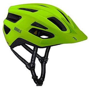 BBB Cycling Dune 2.0 MIPS MTB-helm, fietshelm voor volwassenen voor dames en heren, fietshelm met MIPS-technologie, afneembaar vizier en wasbare voering, mat neongeel, BHE-22B