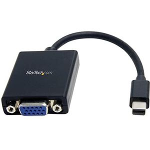 StarTech.com Mini DisplayPort op VGA adapter - Actieve Mini DP 1.2 naar VGA converter/dongle - 1080p video - VESA gecertificeerd - mDP of Thunderbolt 1/2 Mac/PC op VGA Monitor/Display (MDP2VGA)