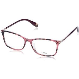 Furla VFU590 bril, Shiny Havana+Opal Pink, 54 voor dames, Shiny Havana + opaal roze