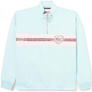 ZITHA Blouse voor meisjes, Wolwit met zilveren strepen en stippen, 134 cm