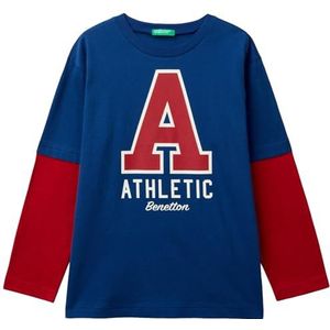 United Colors of Benetton T-shirt voor kinderen en jongeren, Blauw, 170