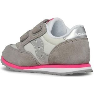 Saucony Originals Baby Jazz HL Sneakers voor kinderen, uniseks, grijs, zilver, roze, 21 EU