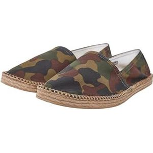 Urban Classics heren canvas slippers espadrilles, Meerkleurig Woodcamo, 37 EU