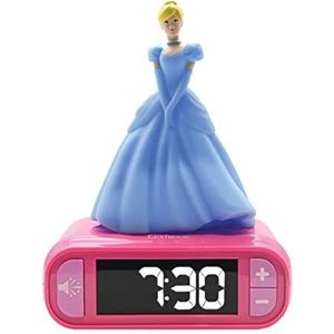 Lexibook - Disney Princess digitale wekker voor kinderen met nachtlampje Snooze, kinderklok, lichtgevende Disney Princess, roze - RL800DP