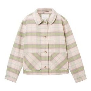 TOM TAILOR Overshirt voor meisjes met ruitpatroon, 32535-light grey rose check, 128/134 cm