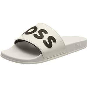 BOSS Vrouwen Kirk_Slid_rblg Slide, White100, WIT 100