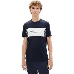 TOM TAILOR Denim T-shirt voor heren, 10668 - Sky Captain Blue, XL