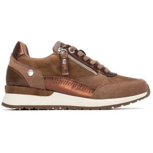 Refresh - 17295904-CAMEL - Trainers - Bruin - Plat - Ritssluiting - Casual