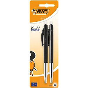 Bic M10 Clic, Blister Pack van 2 Pennen Zwart