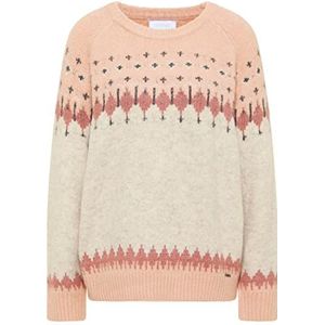 usha BLUE LABEL Dames ronde hals pullover Fenia, roze meerkleurig, XL/XXL, Roze, meerkleurig., XL/XXL