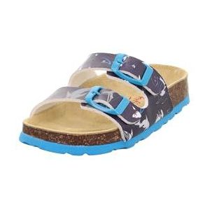 Superfit jongens voetbed pantoffels, Blauw meerkleurig 8140, 27 EU