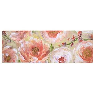 Vacchetti schilderij bloemen roze groen, veelkleurig, groot