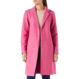 ALLEEN ONLEMMA Coatigan OTW-jas voor dames met lange riem, schokkend roze/detail: gemêleerd, XS