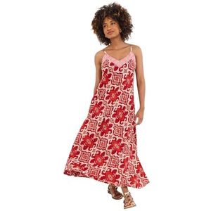 Joe Browns Damesmode Maxi-jurk met kraaltjes en bandjes, normale pasvorm, rood, EU 44, Rood, 42