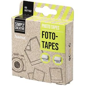 Hama Dubbelzijdige Zelfklevende Fototapes Met Dispenserbox, Zuurvrij, Oplosmiddelvrij, Wit, 500 Stuks