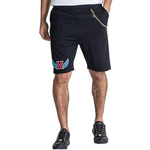 Gianni Kavanagh Black Royals Loose Casual Shorts voor heren, Zwart, XS