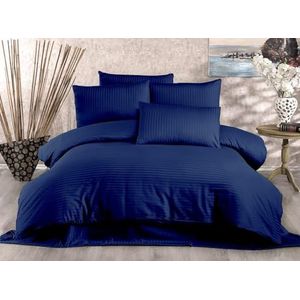 Nuit Des Rêves Dark Blue Single Quilt Cover Set (135 x 200 cm), 70% polyester/30% katoen, machinewasbaar, 120 draden count, envelop en knoopsluiting, elegant design