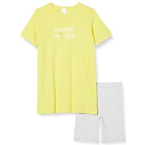 Schiesser Meisjes Yellow Mouse Md Korte tweedelige pyjama