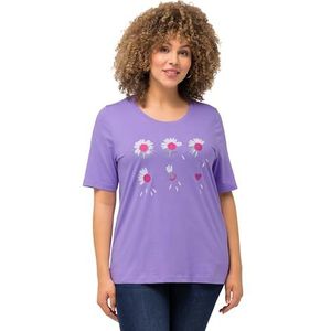 Ulla Popken - Shirt - Blauw - Sering - Rood - Wit - Kwartmouw