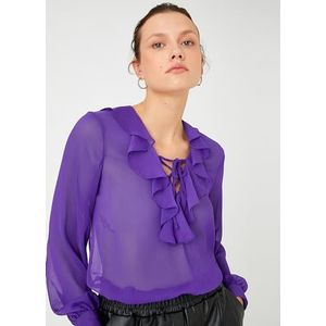 Koton Voluminous chiffon blouse voor dames, paars (942), 36