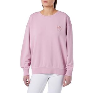Pinko Setup Sweatshirt Old Wash Logo borduurwerk, N98_orchideeënrook, L