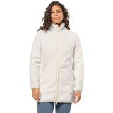 Jack Wolfskin Dames High Curl Coat W Fleece Jacket, Katoen Wit, S, Katoen Wit, S