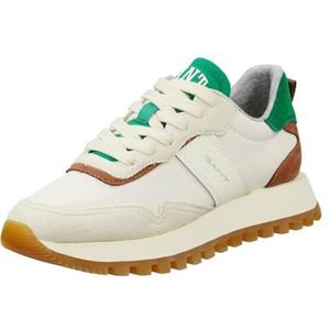GANT FOOTWEAR Caffay sneakers voor dames, Ivoor Argain Oil Green, 38 EU