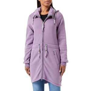 yuka Dames sweatjack 34619095-YU01, rookpaars melange, S, Rookpaars melange, S