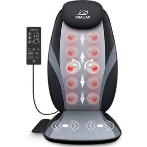 SNAILAX Shiatsu-massagekussen met warmtemassagestoel Pad Kneedende rugmassage voor thuisgebruik SL-256